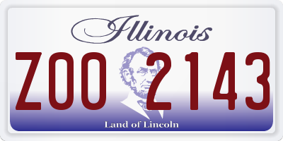 IL license plate Z002143