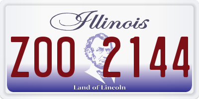 IL license plate Z002144