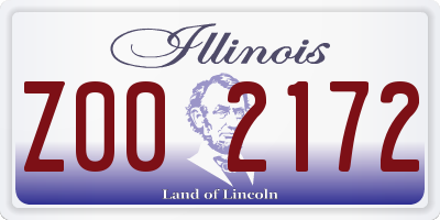 IL license plate Z002172