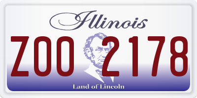 IL license plate Z002178