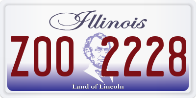 IL license plate Z002228