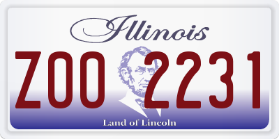 IL license plate Z002231