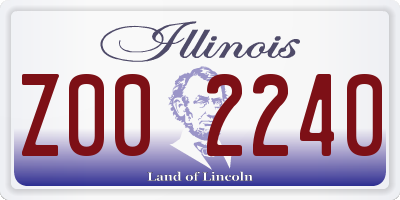 IL license plate Z002240