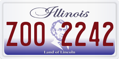 IL license plate Z002242