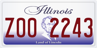 IL license plate Z002243