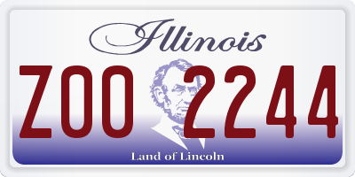 IL license plate Z002244