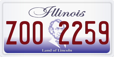 IL license plate Z002259