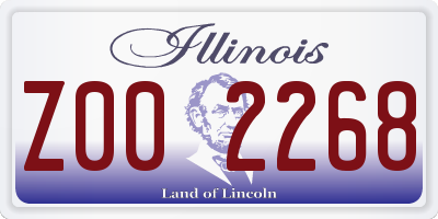 IL license plate Z002268