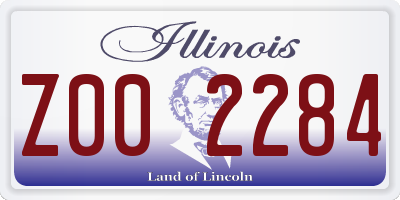 IL license plate Z002284