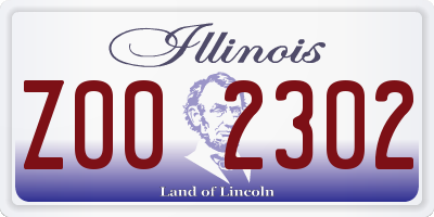 IL license plate Z002302