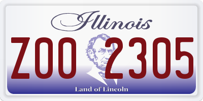 IL license plate Z002305