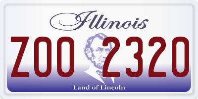 IL license plate Z002320