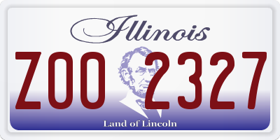 IL license plate Z002327