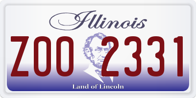 IL license plate Z002331