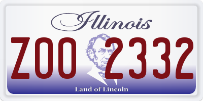 IL license plate Z002332