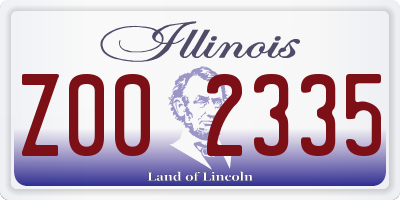 IL license plate Z002335