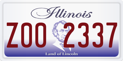 IL license plate Z002337