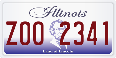 IL license plate Z002341