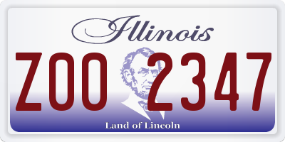 IL license plate Z002347