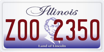 IL license plate Z002350