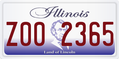 IL license plate Z002365