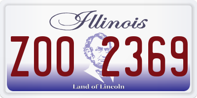IL license plate Z002369
