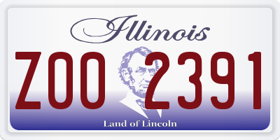 IL license plate Z002391