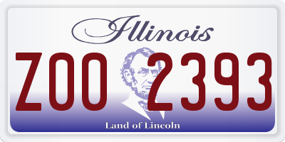 IL license plate Z002393