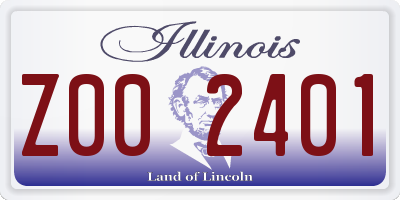 IL license plate Z002401