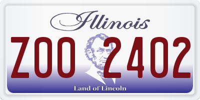 IL license plate Z002402