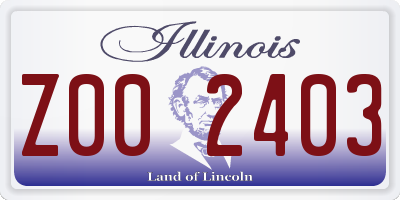 IL license plate Z002403