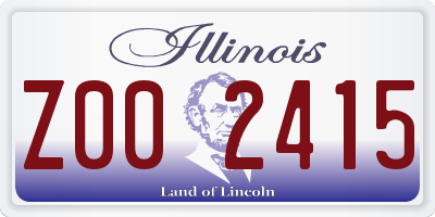 IL license plate Z002415