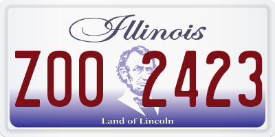 IL license plate Z002423