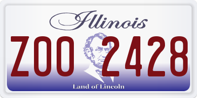 IL license plate Z002428