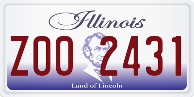 IL license plate Z002431