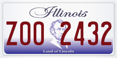 IL license plate Z002432