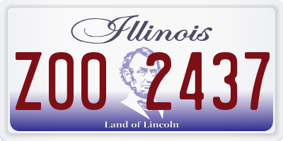 IL license plate Z002437