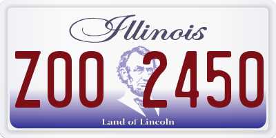 IL license plate Z002450