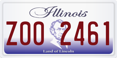 IL license plate Z002461