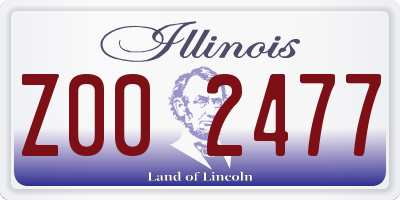IL license plate Z002477