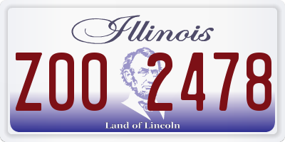 IL license plate Z002478