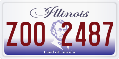 IL license plate Z002487