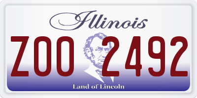 IL license plate Z002492