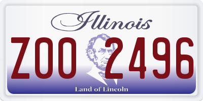 IL license plate Z002496