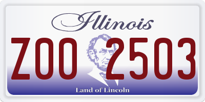 IL license plate Z002503