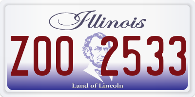 IL license plate Z002533