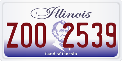 IL license plate Z002539