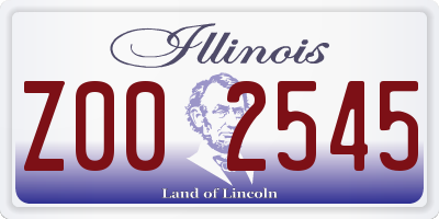 IL license plate Z002545