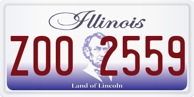 IL license plate Z002559