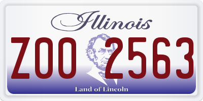 IL license plate Z002563